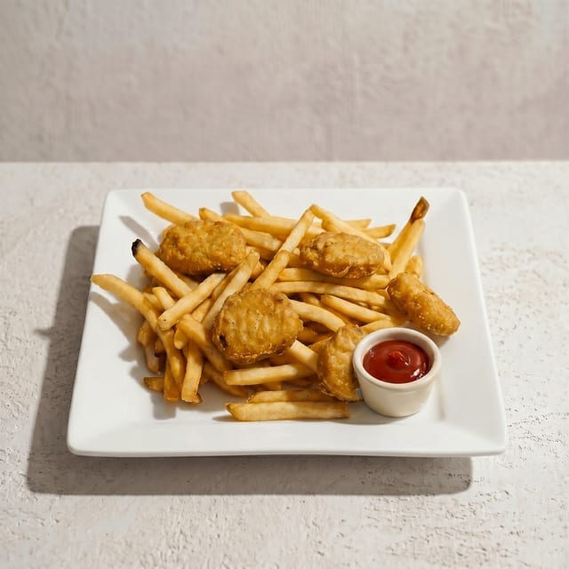 Chicken Nuggets with Fries.
