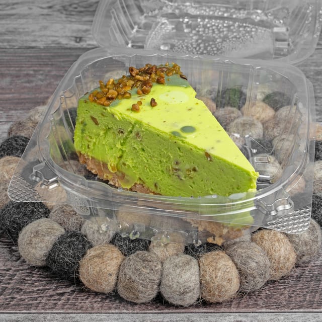 Pistachio Cheesecake Slice.